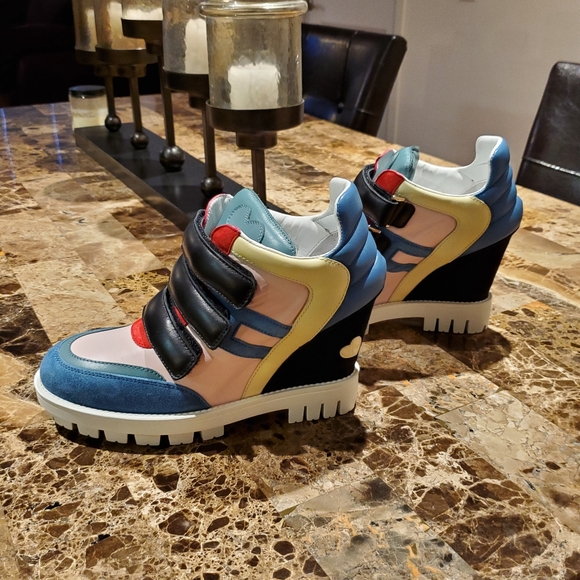 Katie Grand Loves Hogan Multicolor Wedge Sneaker - Picture 3 of 6